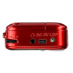 Portable Digital Display FM Radio TF Card USB MP3 Music Player Clock Alarm Speaker