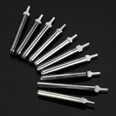 10pcs 3.175mm Shank 1.5x6mm Tungsten Steel Parallel Milling Cutter Engraving Bits