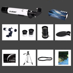 Astronomical Telescope 3X Barlow Lens Birds Vision Optical Finder Scope Monocular with Tripod