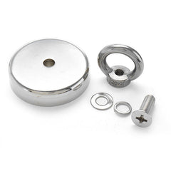D80mm Neodymium Magnet 400KG Salvage Recovery Fishing Magnet for Detecting Metal Treasure