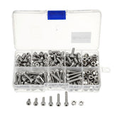 M4SH1 M4 Stainless Steel Hex Socket Cap Head Screws Bolts Nuts Assortment Kit 250Pcs