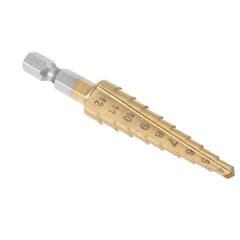 4-12mm Hex Shank HSS Titanium Coated Step Drill Bit Cone Hole Cutter