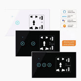 Wifi Smart Light Switch Ewelink/App Control Wireless Interruptor Wall Outlets with Universal Electrical Plug Sockets/2* USB work with Alexa