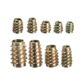 5Pcs M4x10mm Hex Drive Screw In Threaded Insert For Wood Type E