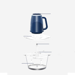 Multifunctional Meat Grinder USB Charging Household Glass Cooking Machine for Mixing Food Supplement