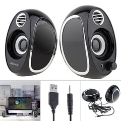 Full Range 2.0 Subwoofer Portable Computer Speakers Mini Bass PC Speaker Portable Music DJ USB Soundar for laptop Phone TV
