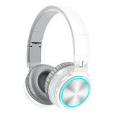 Foldable Bluetooth 5.0 Headphone RGB Light Strong Bass Volume Control Headset With Mic for Mobile Phones