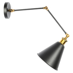 Industrial Swing Arm Sconce Wall Light Loft Lamp Fixture Fitting(Material: Copper+Iron)