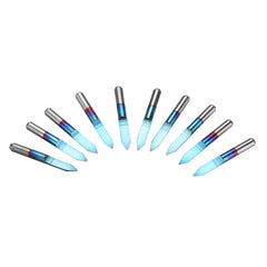 10pcs 0.1/0.2/0.3/0.4/0.5mm 45 Degree Flat Bottom PCB Engraving Bit Blue NANO Coated Carbide CNC Router Tool