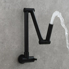 Folding Kitchen Sink Faucet Rotating Extension Single Cold Tap Wall Mounted
