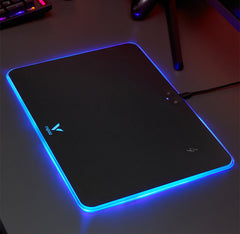 Wireless Charging Mouse Pad Anti-Slip Silicone Base USB Wired RGB Backlit Gaming Mouse Pad for PC Laptop