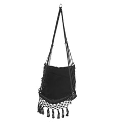 Tassel Hanging Chair Canvas Swing Hanging Chair Stable Indoor Outdoor Garden Travel Swing