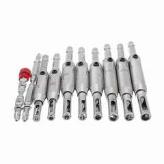 11Pcs 5/64 to 1/4 Inch Self Centering Drill Bit Hinge Tapper Core Drill Bit Set Magnetic Ring Screwdriver Bits for Adjustable Door Window