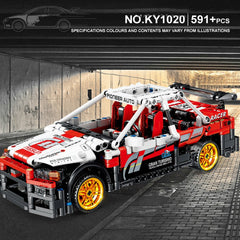 591 Pcs 1:17 Ares Mechanical Engineering Car Small Particle DIY Assembled Building Blocks Pull Back Racing Car Model Toy for Birthday Gift