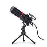 USB Condenser Recording Microphone with Tripod Cardioid Studio Vocals Voice Mic for PC Laptop Live Broadcast Streaming