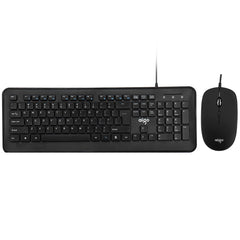 Wired Keyboard & Mouse Set 104 Keys Office Optical Keyboard 2400DPI Ergonomic Mouse Kit for Keyboard Laptop PC