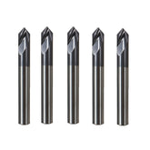 5pcs 6mm 90 Degree Chamfer Mill 2 Flutes HRC45 Carbide End Milling Cutter