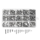 M3 M4 M5 Carbon Steel Screw Hex Socket Cap Head Bolt Nut Assortment 440Pcs