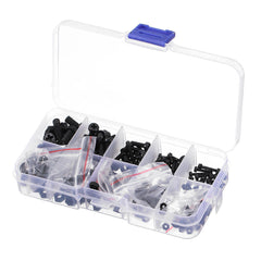 270Pcs White/Black M2-M5 Plastic Nylon Phillips Screw Round Head Hex Nut Assortment Kits