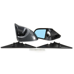 Car Manual Adjustable Side View Mirror Carbon Fibre Spoon Style For Civic 4Dr Sedan 1996-2000