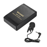 Wireless FM Transmitter Receiver Lavalier Lapel Clip Microphone Mic System 20M Receive Range
