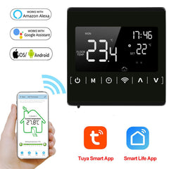Touch Screen WiFi Thermostat APP Remote Control for Water Heating Voice Temperature Controller 250V 3A