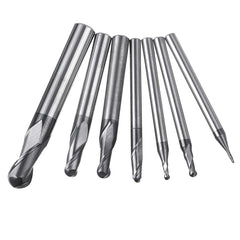 7pcs 4 Flutes Ball Nose End Mill Set 55 Degree CNC Milling Cutter
