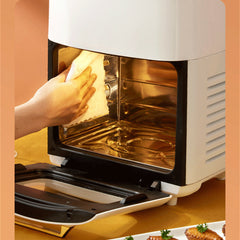 1400W 220V 15L Air Fryer 360 Surround Heating Digital LCD Display Hot Oven Cooker with Removable Dishwasher Safety Basket