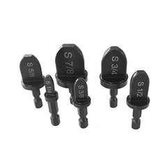 6pcs 1/4-7/8 Inch Imperial Hexagonal Tube Expander Drill Bit Air Conditioner Copper Pipe Flaring Tool Rotary Swaging