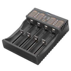 Micro USB DC 5V 4 Slots Battery Charger support 18650/26650/16340/14500