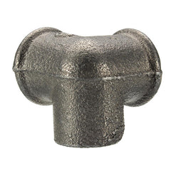 1/2" 3/4" 1" 3 Way Pipe Fittings Malleable Iron Black Elbow Tee Female Connector 5-Pack
