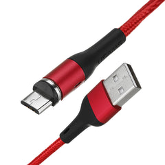 Micro USB LED Magnetic Braided Fast Charging Cable 1M For Tablet Smartphone
