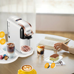 Coffee Machine Hot/Cold Brew 4in1 Multiple Capsule 19Bar DolceGusto-Milk&Nexpresso Capsule ESE pod Ground Coffee Pod H2A