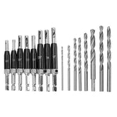 8pcs 16pcs Self Centering Door Hinges Drill Bit Hole Puncher Reaming Tool Countersink Drill Bit