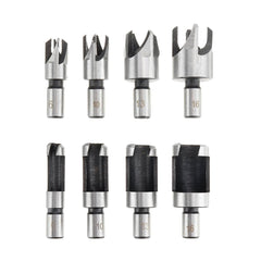 25pcs Chamfer Countersink Drill Bit Set Step Drill Bits 5 Flute 90 Degree Countersink Drill Wood Plug Cutter and Certer Punch