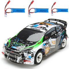 Three Batteries 1/28 2.4G 4WD Brushed RC Car Alloy Chassis Vehicles RTR Model