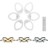 Modern Circle Ring Ceiling Light Lamp Acrylic Stepless Indoor 780 LED Chandelier