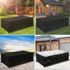 Garden Furniture Covers 420D Oxford Fabric Rectangular/Oval Cover, Windproof and Anti-UV, for Sofas and Chair Gard