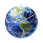 Creative North/South America Luminous Earth Wall Clock Mute Wall Clock Quartz Wall Clock For Home Office Decorations
