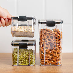 2/4PCS Plastic Dry Food Containers Kitchen Noodles Storage Box Cereal Dispenser