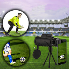 12X50 BAK4 HD Optical Monocular Hunting Camping Telescope Night Vision With Tripod