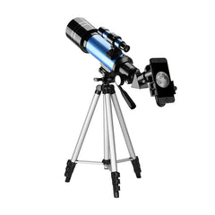 66X HD Astronomical Telescope 70MM Refractor Telescope Erecting Eyepiece 3X Barlow Lens Finderscope with Tripod Phone Adapter