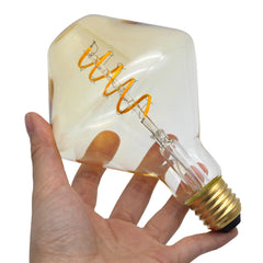 E27 2700K 4W Dimmable LED Incandescent Light Bulb Spinning Top Shape Edison Bulb Filament Lamp Retro Decor