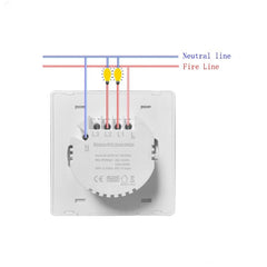 WiFi RF433 2Gang Push Button Wall Light Switch EU AC 100V-240V Smart Switch Compatible with Control Alexa Google Home