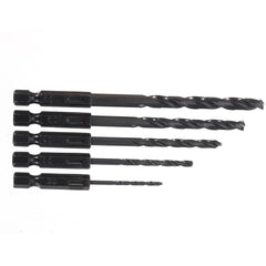 18PCS Screwdriver Drill Bit Set 5PCS 2-6mm Twist Drill Bit 12PCS Phillips Torx Square Screwdriver Bit and Quick Change Extension Rod with Box