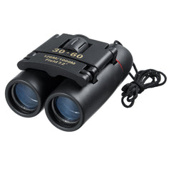 30x60 Folding Binoculars Day Low Light Night Visible 126m 1000m Easy Focus Telescope For Outdoor Camping Hiking Travel Shooting