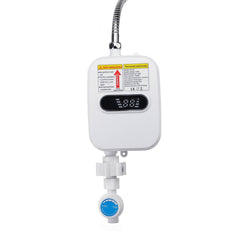 3500W Mini Instant Electric Shower Kitchen Bathroom Auto power-off Hot Water Heater