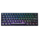 Mechanical Keyboard 61 Keys Hot Swappable Gateron Optical Switch RGB Type-C Wired Programmable 60% Layout Gaming Keyboard