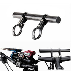 Carbon Fiber Al Bike Bicycle Extended Handlebar Extension Light Lamp Computer Phone Mount Bracket Stand Holder
