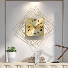 50CM Nordic Minimalist Clock Light Luxury Wall Clock Bedroom Living Room Household Metal Silent Wall Hanging Clock